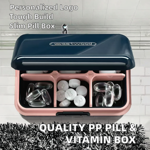 High Quality Custom Logo PP Pill Vitamin Organizer Box Safe <b>Tablet</b> <b>Container</b> Made of Durable Plastic/ - Product Image 2
