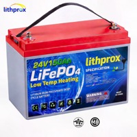 Batterie marine LiFePO4 à décharge profonde 24V 150AH Grade A sans entretien 6000+ cycles BMS RS485 Terminal M8 CE RoHS IP67 OEM ODM