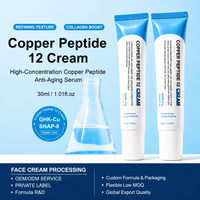 Crème au cuivre GHK-Cu à 12 peptides personnalisable OEM, céramide, glutathion, anti-âge, raffermissante, liftante