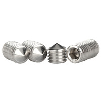 Vis sans tête M3-M10 DIN 914 en acier inoxydable 304, vis à six pans creux avec pointe conique