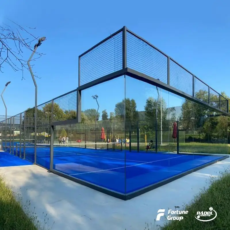 Trung quốc sản xuất nhà máy bán buôn toàn cảnh mái chèo sân tennis padel Tòa Án