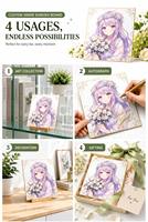 Planche Shikishi Anime Personnalisée, Impression d'Art Fan Art, Planche d'Art à Feuille d'Or, Art Holographique, Merchandises d'Illustrateur, Objet de Collection