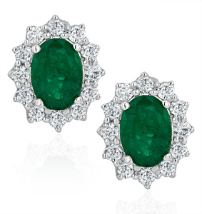 925 Sterling Silver <strong>Gold</strong> Plating <strong>Emerald</strong> Cut <strong>Emerald</strong> Stud <strong>Earrings</strong> Halo Gemstones Luxury Stud <strong>Earrings</strong> - Product Image 6