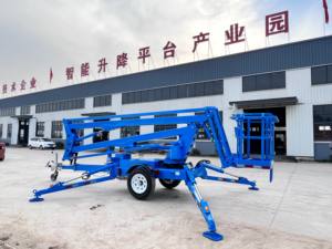 Plataforma de trabajo aéreo eléctrico de 380V Brazo plegable Remolque Cadena de acero Polipasto de 380V para hoteles Otras industrias Proveedor de China - Product Image 5