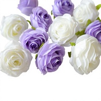 Bunga Mawar Sutra untuk Boutonniere dan Corsage Pergelangan Tangan - Dekorasi DIY, Kepala Bunga Sutra Grosir - Perlengkapan untuk Kue dan Meja Dessert