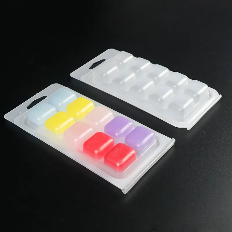 5   10 Snap Bar Wax Melts Clamshell Packaging Wax Melt Candle 10 Cavity Clamshell Packaging Wax Melt Package Box For Candle