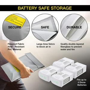 Xách tay bạc chống cháy không thấm nước LiPo pin an toàn bảo vệ sạc lưu trữ túi lớn chống cháy Lipo an toàn Túi RC - Product Image 6