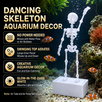 Ornement d'aquarium squelette imprimé en 3D, figurine lumineuse pour aquarium, style créatif et tendance pour accessoires d'aquarium sous-marin