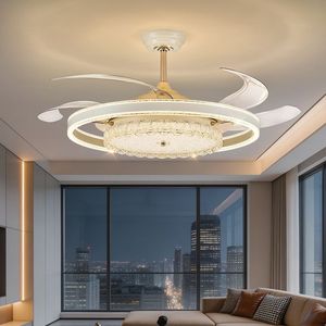 Living Room Fan <b>Light</b> Full Eye Quiet <b>Light</b> Luxury <b>Dining</b> Room Hanging Fan <b>Light</b> Quiet Large Wind Fan <b>Light</b> - Product Image 1