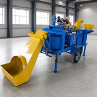 Machine à fabriquer des briques en argile RPT2-20M, semi-automatique, pour blocs emboîtables, cycle de 20-25 secondes, diesel