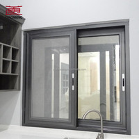 Ventana Abatible de Alta Resistencia de Aleación de Aluminio con Doble Vidrio Templado y Malla de Acero Inoxidable