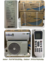 Livraison rapide en stock 220V 50HZ R32 9000 btu 1HP refroidissement uniquement Mini climatiseur mural sans onduleur