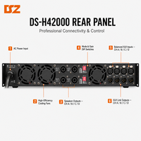4*2000W Kelas-D OEM Profesional Penguat Daya Digital 4-Kanal Berdaya Tinggi dengan PFC Tegangan Lebar untuk Sistem Suara