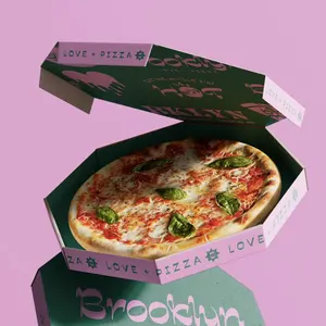 하이 퀄리티 중국 만든 패스트 푸드 빵 스시 열 보존 내유 사용자 정의 로고 피자 포장 상자