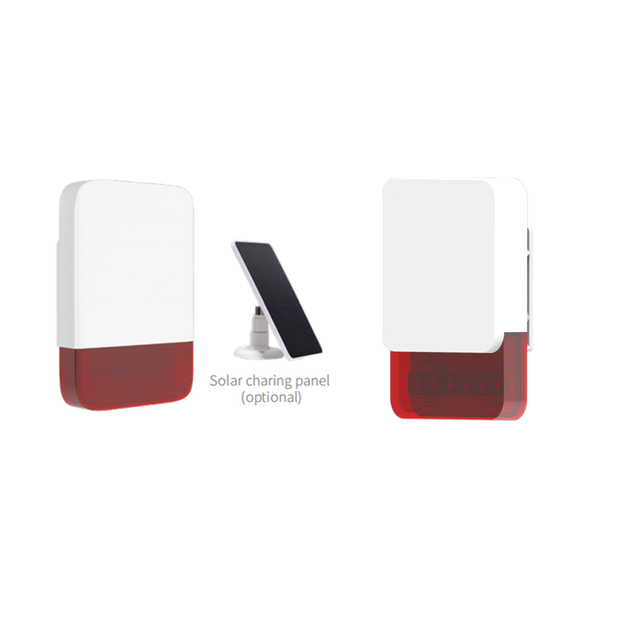 New Small Size Outdoor Siren Wireless Solar Panel Siren Alarm System LoRa 120db Waterproof Siren for Home Alarm System