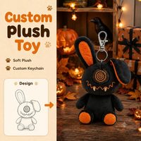 Portachiavi Personalizzato con Coniglietto di Peluche, Morbido Pupazzo a Forma di Coniglio Ciclope, Regalo Boutique, Basso MOQ, Supporto OEM ODM