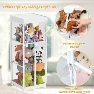 Organisateur de rangement pour animaux en peluche, support pour animaux en peluche avec housse anti-poussière imperméable, tube de rangement pour animaux en peluche avec fermeture éclair - Product Image 3