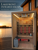 Kabin Sauna Uap Kering Kecil Berkualitas Tinggi untuk 2 Orang, Inframerah, Listrik 220V, untuk Penggunaan di Apartemen/Kamar Tidur dengan Harga Terbaik