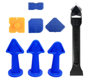 Herramientas de calafateo (cabeza de acero inoxidable), aplicador de boquilla de calafateo, herramienta de acabado de sellador de silicona, raspador de lechada para azulejo - Product Image 1