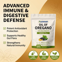 Capsules d'huile de graines d'origan sauvage OEM en gros – Complément pour la fonction immunitaire et émotionnelle, et la santé intestinale – Gélules d'huile d'origan et d'huile de nigelle
