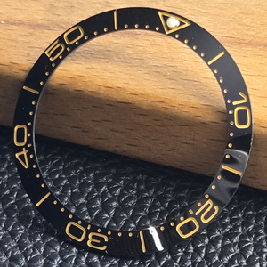 Pieza de reloj de alta calidad, bisel de cerámica con números plateados de 38mm para accesorios de repuesto <span class=keywords><strong>GMT</strong></span> de 40mm - Product Image 3