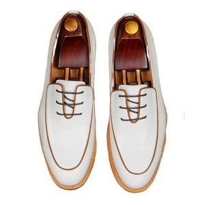 White Classic Oxford Dress <b>Shoes</b> Men Round Toe Genuine Leather Lace-up <b>Height</b> <b>Increasing</b> Wedding Business Casual All Seasons - Product Image 1