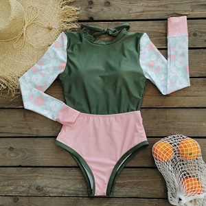 Traje de baño de una pieza de surfista con cintura alta, sin espalda y manga larga, modelo nuevo 2026 - Product Image 4