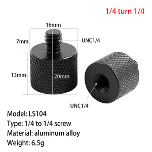 Toptan 20mm alüminyum alaşım kamera tripodu parçaları 1/4 3/8 inç <span class=keywords><strong>DSLR</strong></span> montaj dönüşüm vida eylem aksesuarları - Product Image 6
