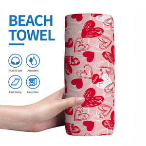 Toalla de playa sin arena reciclada de secado rápido poliéster tejido de baja cantidad personalizada - Product Image 2