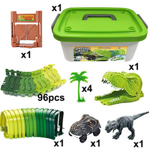Pista <span class=keywords><strong>de</strong></span> <span class=keywords><strong>Dinosaurios</strong></span> para Niños, Juguete <span class=keywords><strong>de</strong></span> Construcción, Pista <span class=keywords><strong>de</strong></span> Carreras, Juego <span class=keywords><strong>de</strong></span> <span class=keywords><strong>Tren</strong></span>, Pista <span class=keywords><strong>de</strong></span> Carreras, Juguetes <span class=keywords><strong>de</strong></span> <span class=keywords><strong>Dinosaurios</strong></span>, 96 Uds. - Product Image 3