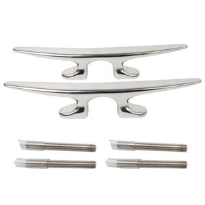 Cleat de cordage marin en acier inoxydable 316, corne de 200 mm, goujons, écrous, amarrage, bitt, quai, cleats de pont, accessoires de bateau de yacht - Product Image 3