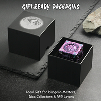 Dés de dragon à changement de couleur violet-bleu, cube rotatif à 6 faces pour les jeux de rôle et les collectionneurs