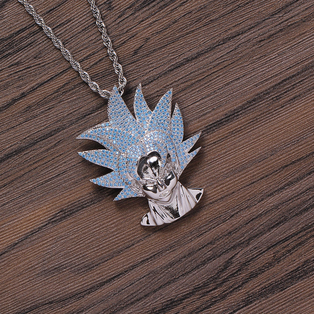 ヒップホップジュエリーペンダント銅マイクロインサートジルコンアニメ