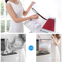 Sac de lavage de linge en maille réutilisable haute capacité personnalisé sac de lavage d'hôtel de voyage en polyester très durable
