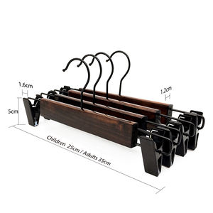 Venta Directa de Fábrica, Perchas Modernas de Madera, Logotipo Personalizado, Gancho Metálico Multifuncional Resistente, 35x1.2cm, Alta Calidad - Product Image 6