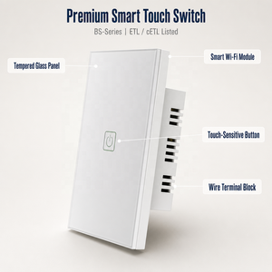 Interruptor de Luz Inteligente Barep, Interruptor Táctil WiFi de 1 Canal con Control por Aplicación Smart Life, Interruptor Unipolar Blanco - Product Image 5
