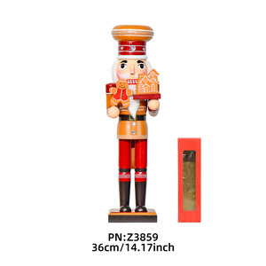 Cascanueces de Madera Chef de Jengibre de 36 cm con Detalles Pintados a Mano para Decoración de Restaurante en Navidad - Product Image 2
