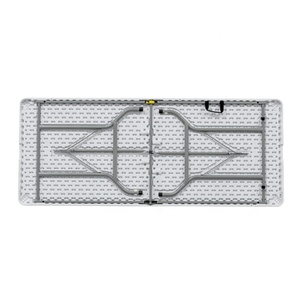 4FT 5FT 6FT 8FT سهلة للطي شواء نزهة طاولة طعام مستطيلة في الهواء الطلق التخييم البلاستيك طاولة قابلة للطي محمولة - Product Image 4