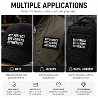 Patch brodé personnalisé thermocollant ou à coudre avec logo Velcro pour vestes, chapeaux, sacs, uniformes – Faible MOQ, production rapide, services OEM ODM