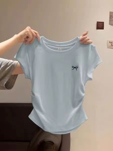 Camisetas de Algodón Transpirables Anti-Pilling de Tallas Grandes para Mujer, Estilo Holgado, con Estampado Personalizado para Verano - Product Image 4