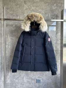 Giacca Invernale da <span class=keywords><strong>Uomo</strong></span> Stile Classico Alta Qualità Calda Antivento <span class=keywords><strong>con</strong></span> Pelliccia di Coyote Parka Canadese - Product Image 2