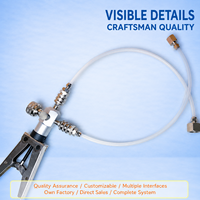Portable Manual Pressure Calibrator Pump Pneumatic Hand Pump for Pressure Gauge Testing 0.095 to 6MPa Range with Fine Adjustment