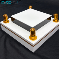 Base d'affichage rotative en acrylique avec projecteur LED de l'usine DSP Vietnam pour poupées, figurines, médailles, trophées, présentation d'exposition