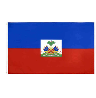 Casquette de baseball d'Haïti avec drapeau, vente en gros d'usine chinoise, en polyester, logo imprimé intégral, drapeau haïtien, vêtements, maillot, bandana