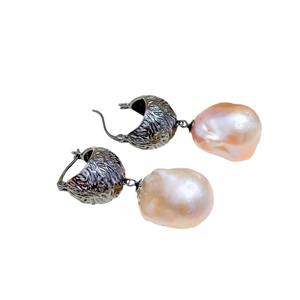 Accessoires en argent S925 pour la création de bijoux, boucles d'oreilles en argent tendance avec perles rondes de 11 à 17 mm, plateau vide pour boucles d'oreilles 22097 - Product Image 3