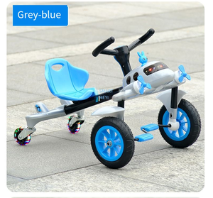 Vente en gros de voitures à pédales pour enfants, simulation d'<span class=keywords><strong>avion</strong></span>, drift car, quatre roues avec musique, lumières, roues silencieuses à clignotement, voiture à monter - Product Image 3