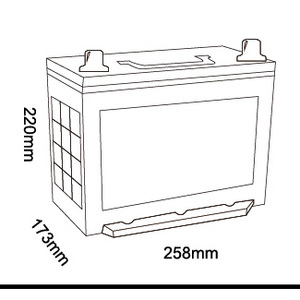 Batería de Plomo-Ácido Japonesa JIS 500 55 75D26L para Autos/Vehículos, Mantenimiento para Vehículos Médicos - Product Image 2