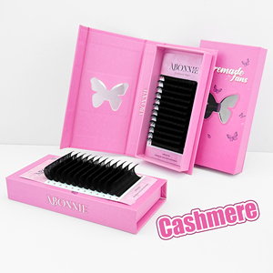 Abonnie个人超大卷羊绒睫毛延伸用品批发貂皮睫毛延伸天鹅绒哑光黑色睫毛托盘 - Product Image 4