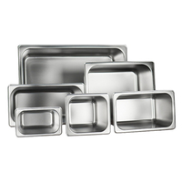 Plats de service en acier inoxydable pour restaurant, hôtel, buffet, chauffe-plats rectangulaires, plats à réchaud 1/1 1/2 1/3 à vendre, gastronorme
