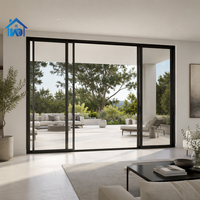 Porte coulissante en aluminium de haute qualité, isolée, pour l'extérieur et l'intérieur, avec vitrage, pour patio